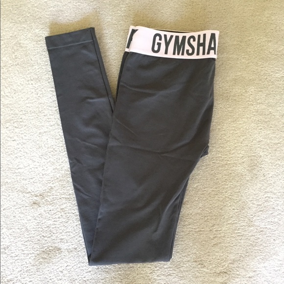 Gymshark Pants - Gymshark Fit Leggings Charcoal/ Chalk Pink